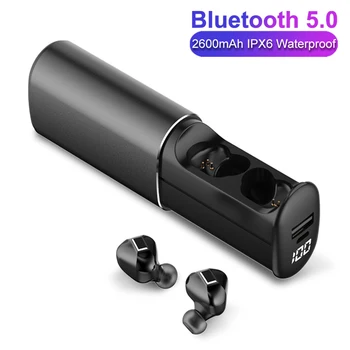 

T60 TWS Bluetooth Earbuds IPX6 Waterproof Sport Headsets HD Stereo HIFI Sound Earbuds With LED Power Display Wireless Earphone
