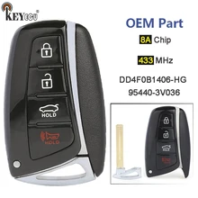 KEYECU 433MHz 8A Chip P/N: 95440-3V036 FCC ID: DD4F0B1406-HG OEM Teile Smart 4 Taste Remote Key Fob für Hyundai Azera 2015-2018