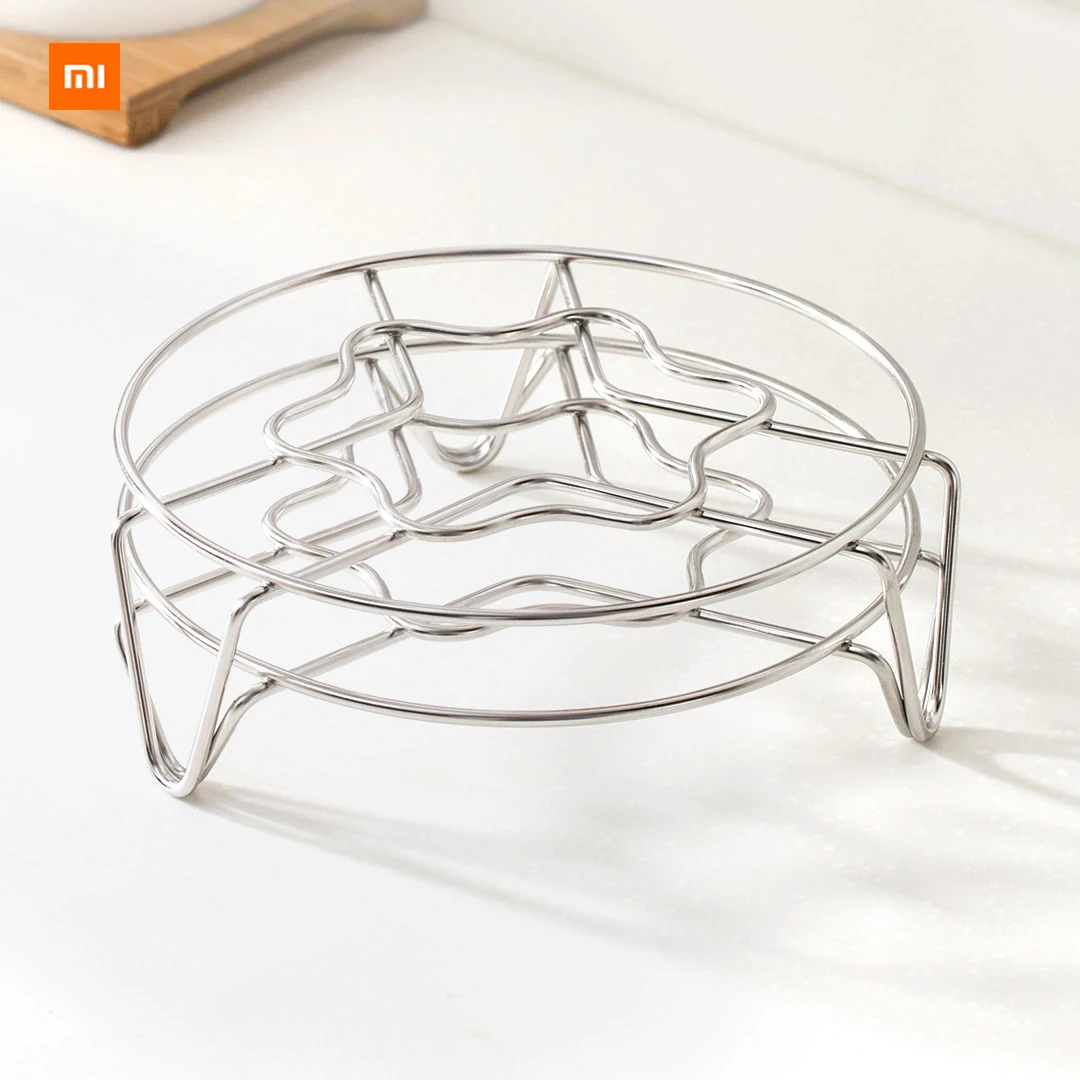 

New Xiaomi Mijia Youpin Jordan&Judy Multifunctional metal steaming rack Two specifications 304 stainless steel