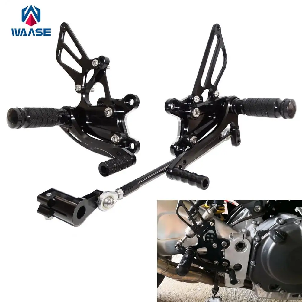 US $109.74 Motorcycle MOTO CNC Adjustable Rider Rear Sets Rearset Footrest Foot Rest Pegs For HONDA CBR954RR CBR 954 RR 20022003 SC50