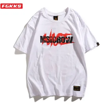 

FGKKS Men T Shirts Trend Printing Summer Men's High Quality T-Shirt Brand Street Graffiti Elements Hip Hop Youth Male T Shirts