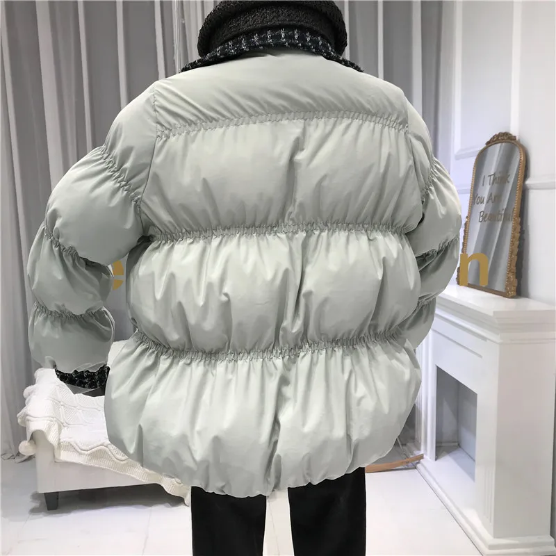 Abrigos Mujer Invierno 209 женские пальто Зимние однобортные толстые винтажные Лоскутные твид Ropa De Invierno Para Mujer