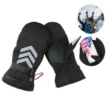 Перчатки с электроподогревом перезаряжаемые литиевые на батарейках с подогревом перчатки для мужчин и женщин Зимний Отдых Туризм Охота ходьба на лыжах