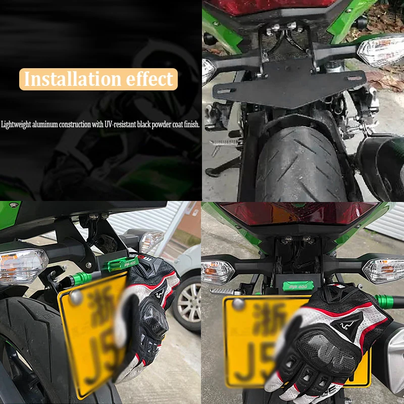 CNC Tail Tidy Fender Eliminator Registration License Plate Holder For KAWASAKI 2018 2019 2020 Ninja 250 400 Z250 Z300 Z400 Z 4009