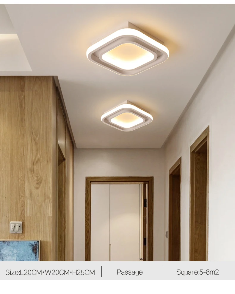 Современный скандинавский проходной потолочный светодиодный светильник, лампа для спальни, меняющие цвет лампы светодиодные осветительные приборы, светодиодный ламповый светильник decora
