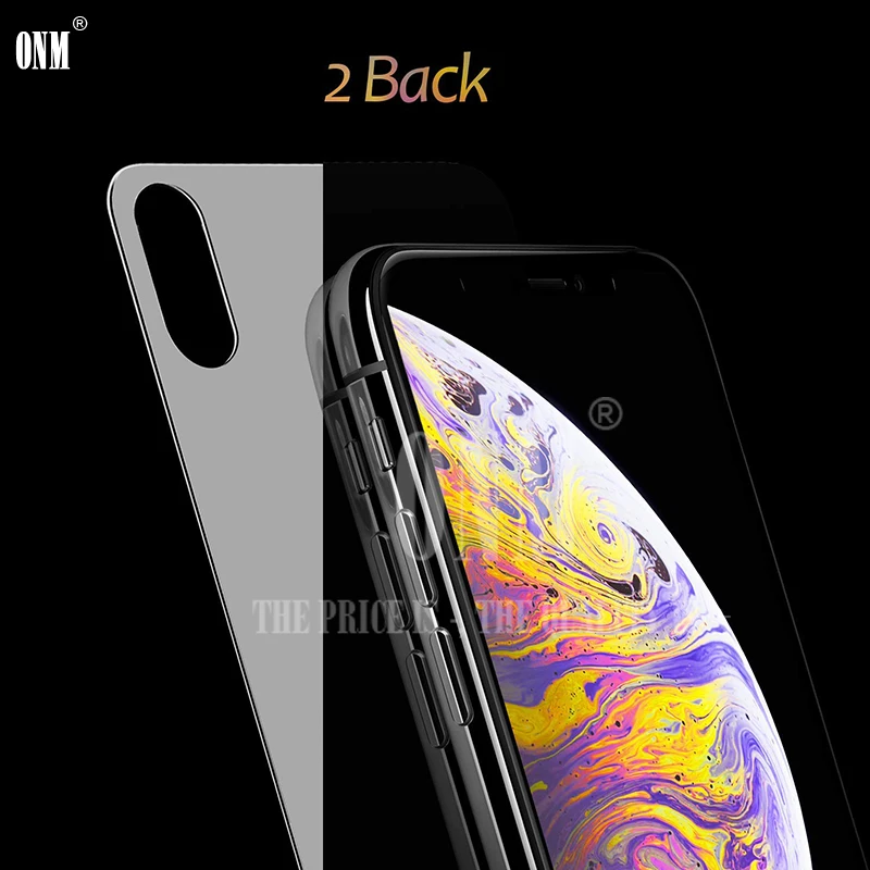 

2Pcs Back Screen Protector for iPhone XS X XR Rear Tempered Glass Haptic Touch Temper Glass Film for iPhone Xs Max