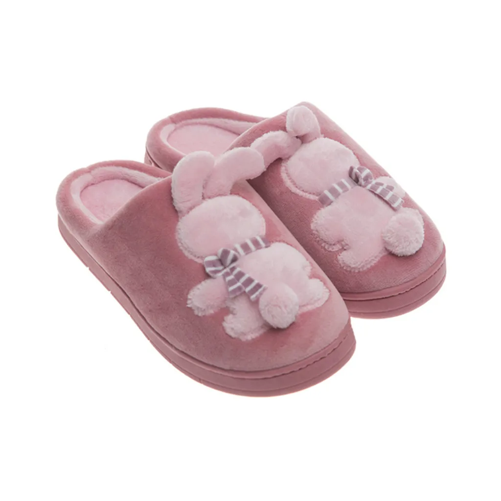 Cartoon Rabbit Warm home slipper woman shoes winter warm Non-slip Floor Home Slippers Indoor Shoes woman Large Size slipper