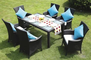 Wicker Outdoor-Ess-Set