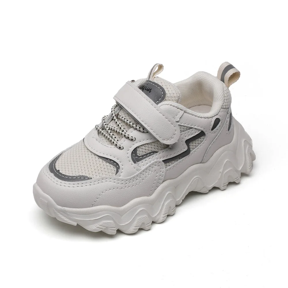 

2020 Spring Kid's Shoes Casuals Hook & Loop Shallow Round Toe Neutral Flat Heels Air mesh Non-slip BYM-C-5