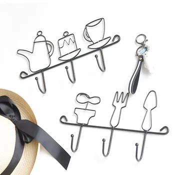 

Ynaayu 1pc Teapot Hook Simple Coat Cap Hanger Living Room Bedroom Hooks Wall Rack 2pcs Nail As Gift