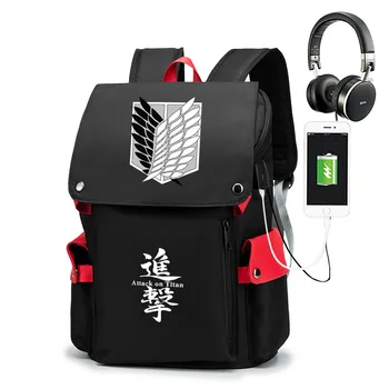 

Anime Backpack Attack on Titan Laptop Backpack Daily Bag Large Capacity School Bags Travel Rucksack Capacity Waterproof Mochilas