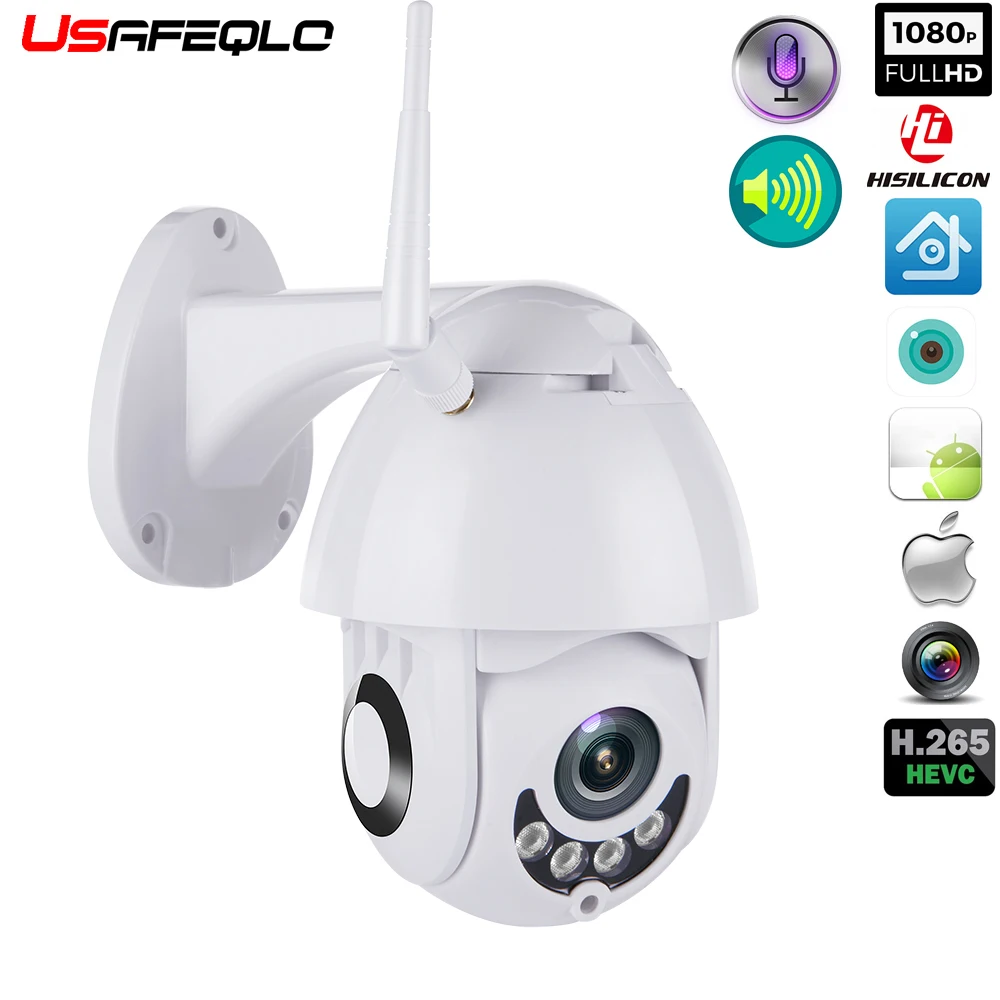 WIFI Camera Outdoor PTZ IP Camera H.265X 1080p Speed Dome CCTV Security Cameras IP Camera WIFI Exterior 2MP IR Home Surveilance