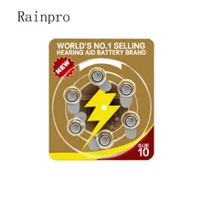 Rainpro 6 шт./лот A10 батарейки для слуховых аппаратов a10 10 PR70 PR536 цинка воздушная Кнопка 1,45 V