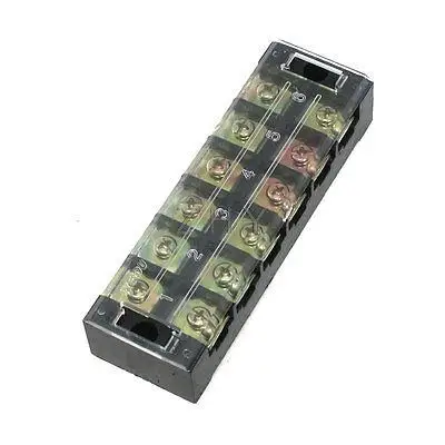 

600V 45A 2x3 Positions Covered Barrier Screw Terminal Block
