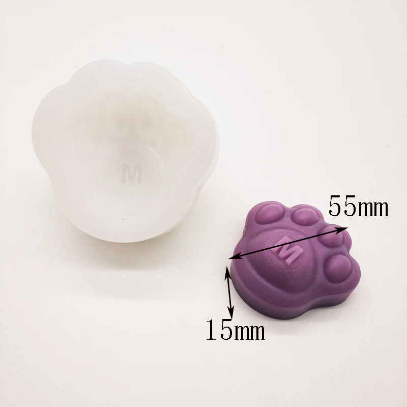 3D bear's palm silicone mold Mousse cake tool Soap clay ceramic mould Sugarcraft Flower
