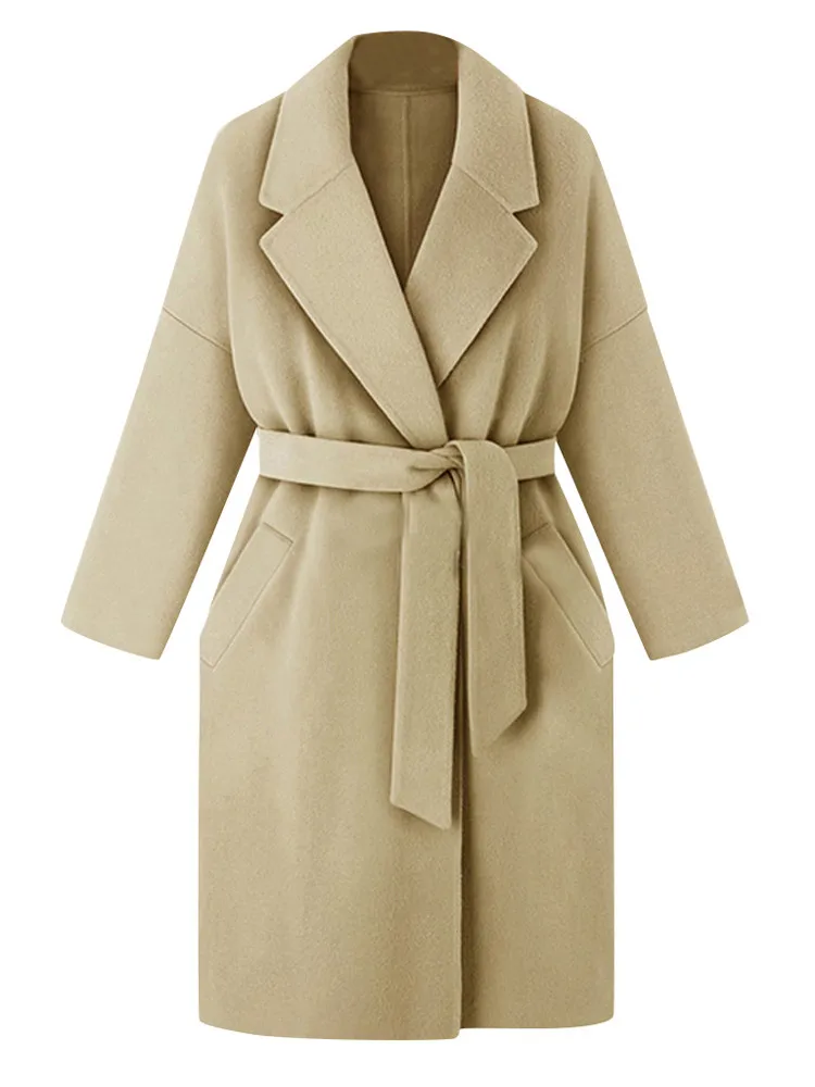 Manteau femme пальто женское зимнее шерстяное пальто с лацканами удлиненный верхний жакет верхняя одежда manteau femme plazcze damskie