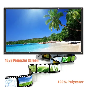 

Projection Screen Portable Fabric Foldable 3d Hd For Home Theater Outside Movie Theater Projector Display Household Accessories