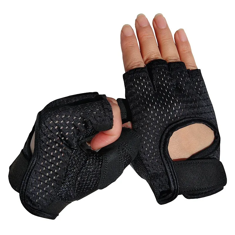 Профессиональные для спортзала перчатки для занятий фитнесом силовая Тяжелая атлетика женские мужские тренировка Кроссфит Бодибилдинг половина протектор для пальцев руки
