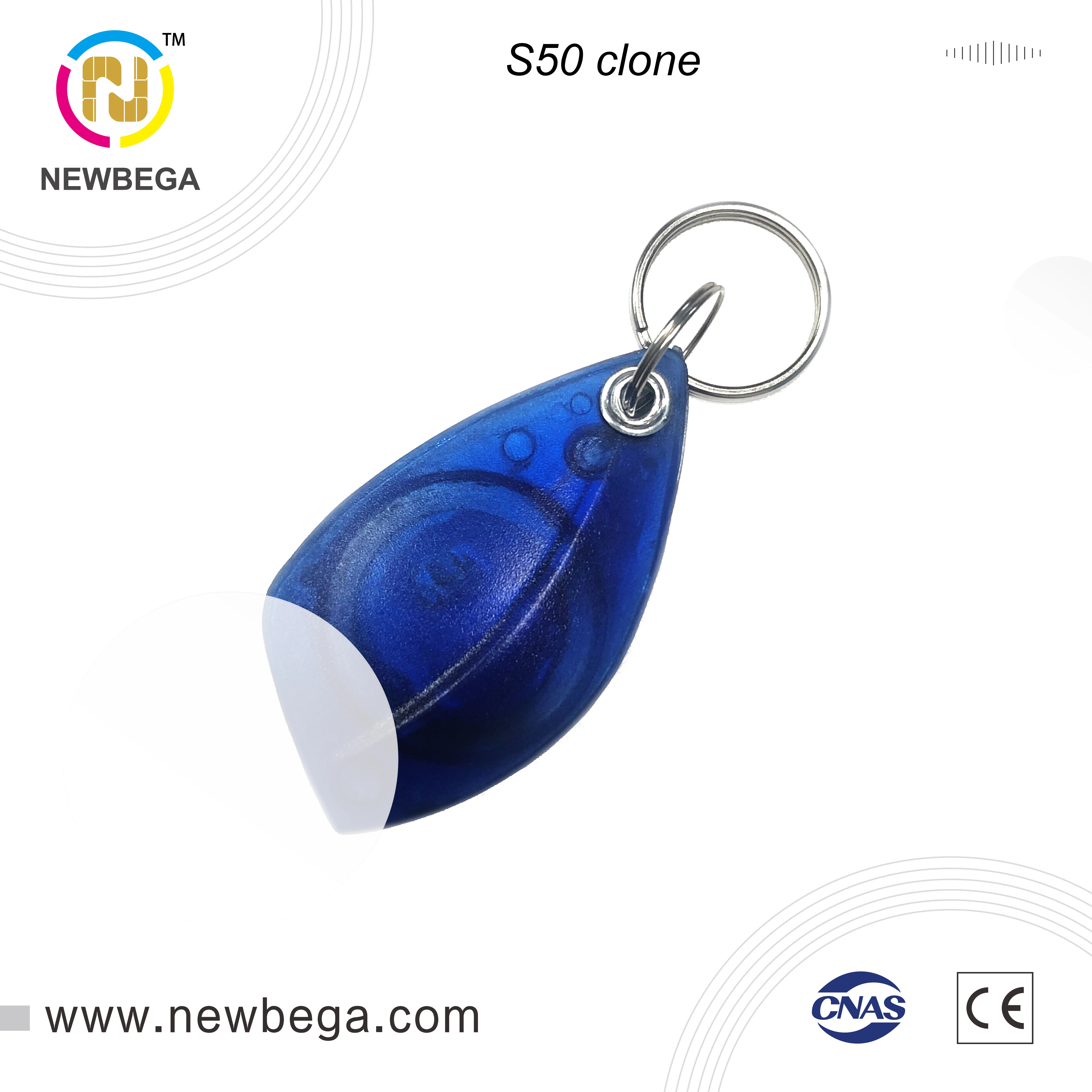 

10PCS RFID 13.56MHz Clone MF1ICS50 S50 IC badge keychain for access control Keyfob NFC Tag Key free shipping