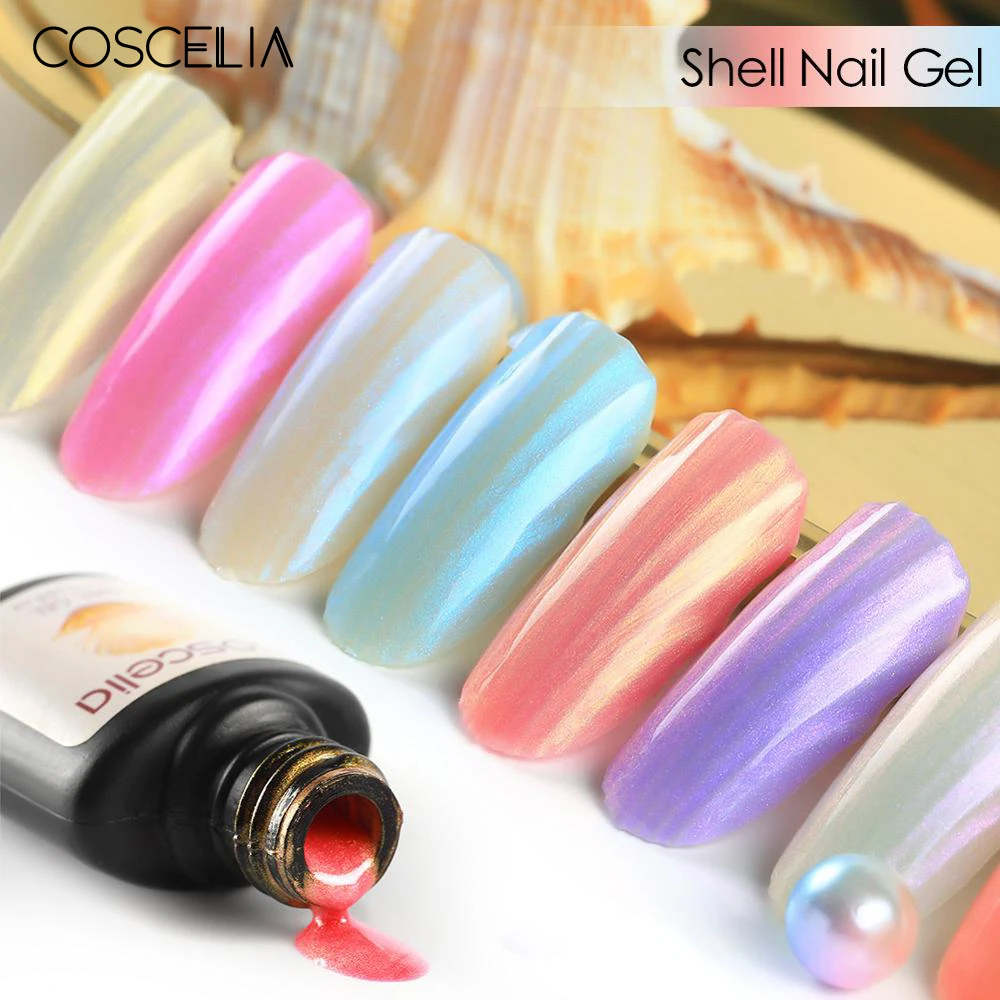 

COSCELIA 8ml Soak Off Beauty Gel Nail Polish Anti-overflow Glue Colorful Gel Polish Varnish Nails No Need Black Base Coat