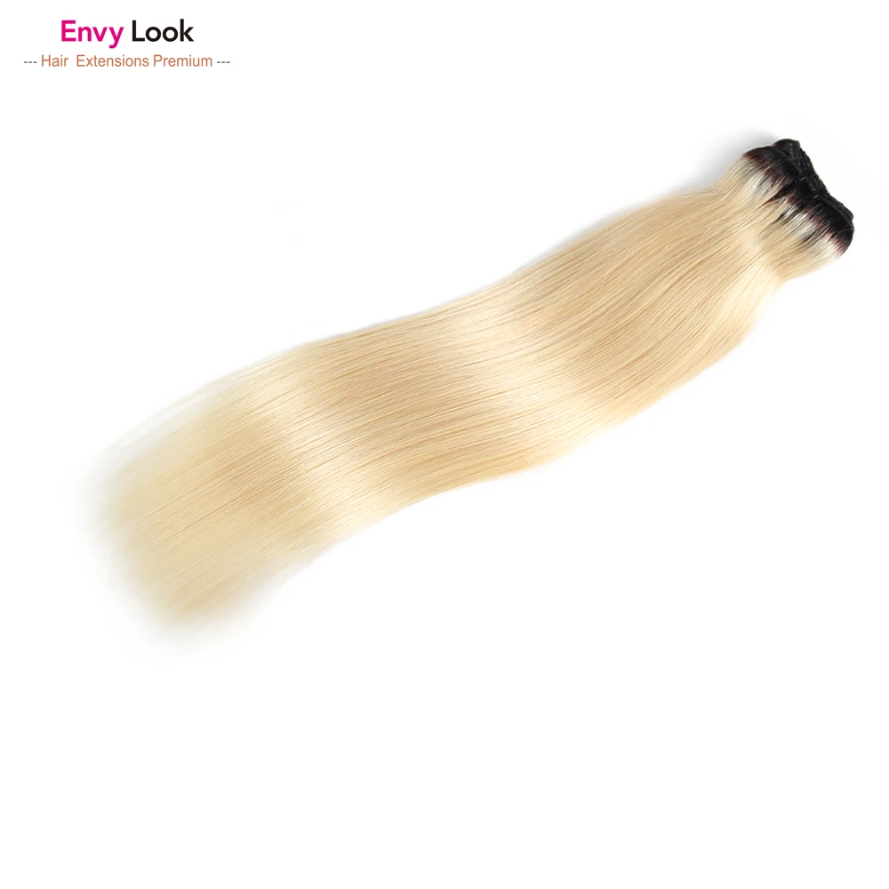 Envy Look Ombre 1B 613 бразильские пряди человеческих волос Remy с машинкой прямые 3 полный