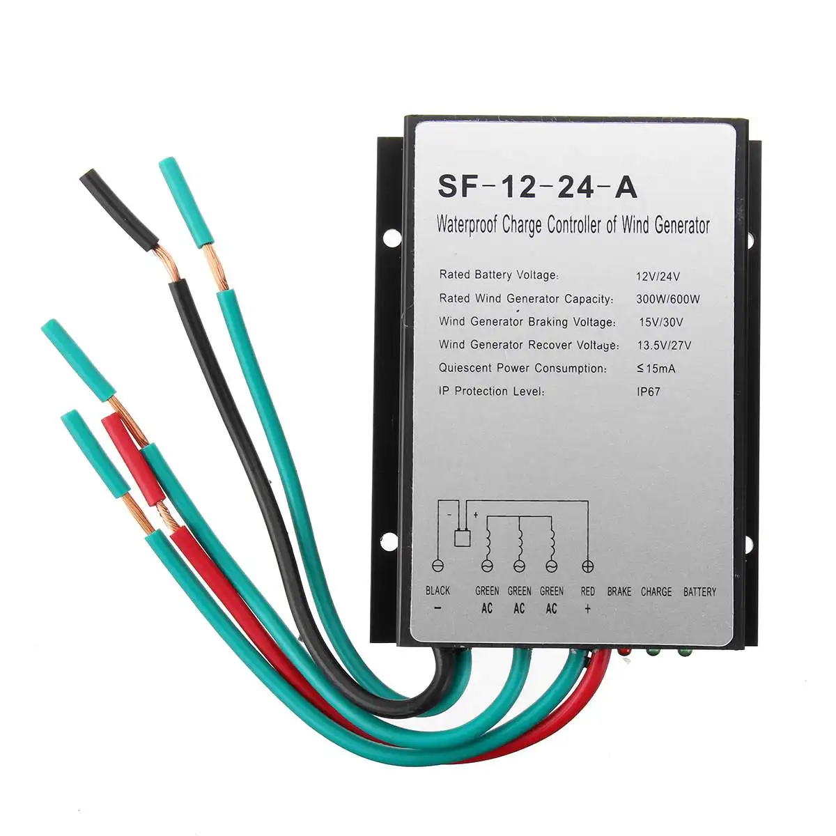 12 V/24 V ветряной генератор контроллер заряда 300 W/600 W Водонепроницаемый ветер и светильник гибридный контроллер