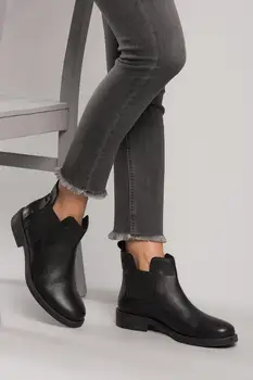 

Pearl Genuine Leather Black Women 'S Boots 120130003732