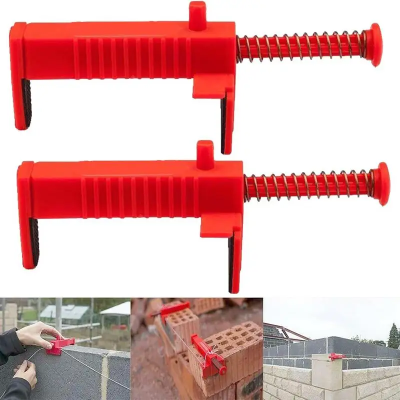 1Pair Plastic Bricklaying Line Drawing Tool Construction Tools For Masons Engineering Brick Leveling Measuring Tool Bricklayer