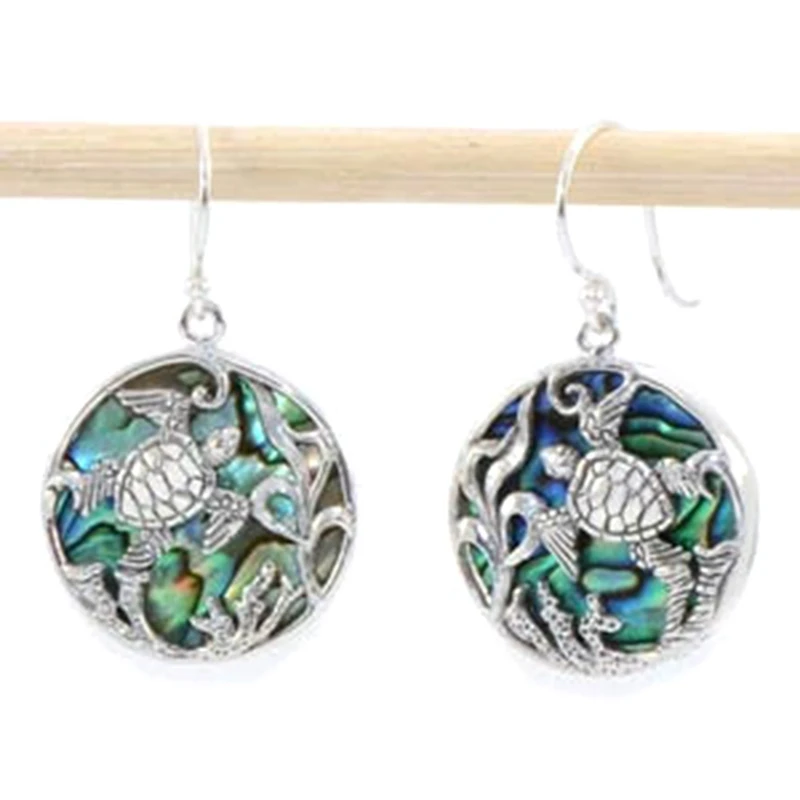 

Wing Turtle Shape Hollow Flower Earrings Round Earrings Jewelry Women Fashion Colorful Tortoise Earrings Gifts