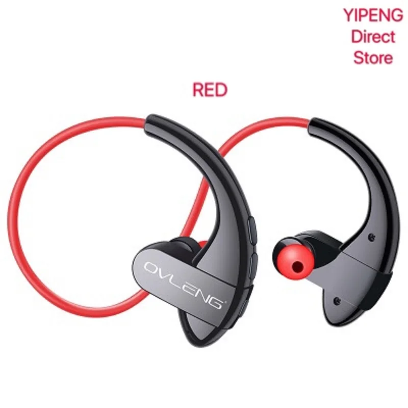 OVLENG S13 беспроводные bluetooth-наушники с микрофоном, свободные руки для смарт-устройств, спортивные водонепроницаемые наушники - Цвет: RED