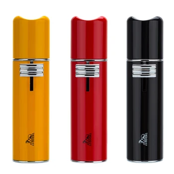

LUBINSKI Creative Style Metal Cigar Lighter Large 3 Jet Flame Windproof Cigar Cigarette Torch Lighters With Cigar Punch