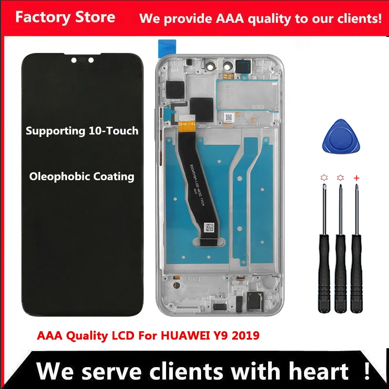 

10-Touch Original LCD For HUAWEI Y9 2019 Lcd With Frame Display Screen For HUAWEI Y9 2019 Screen JKM-LX1 JKM-LX2 LX3