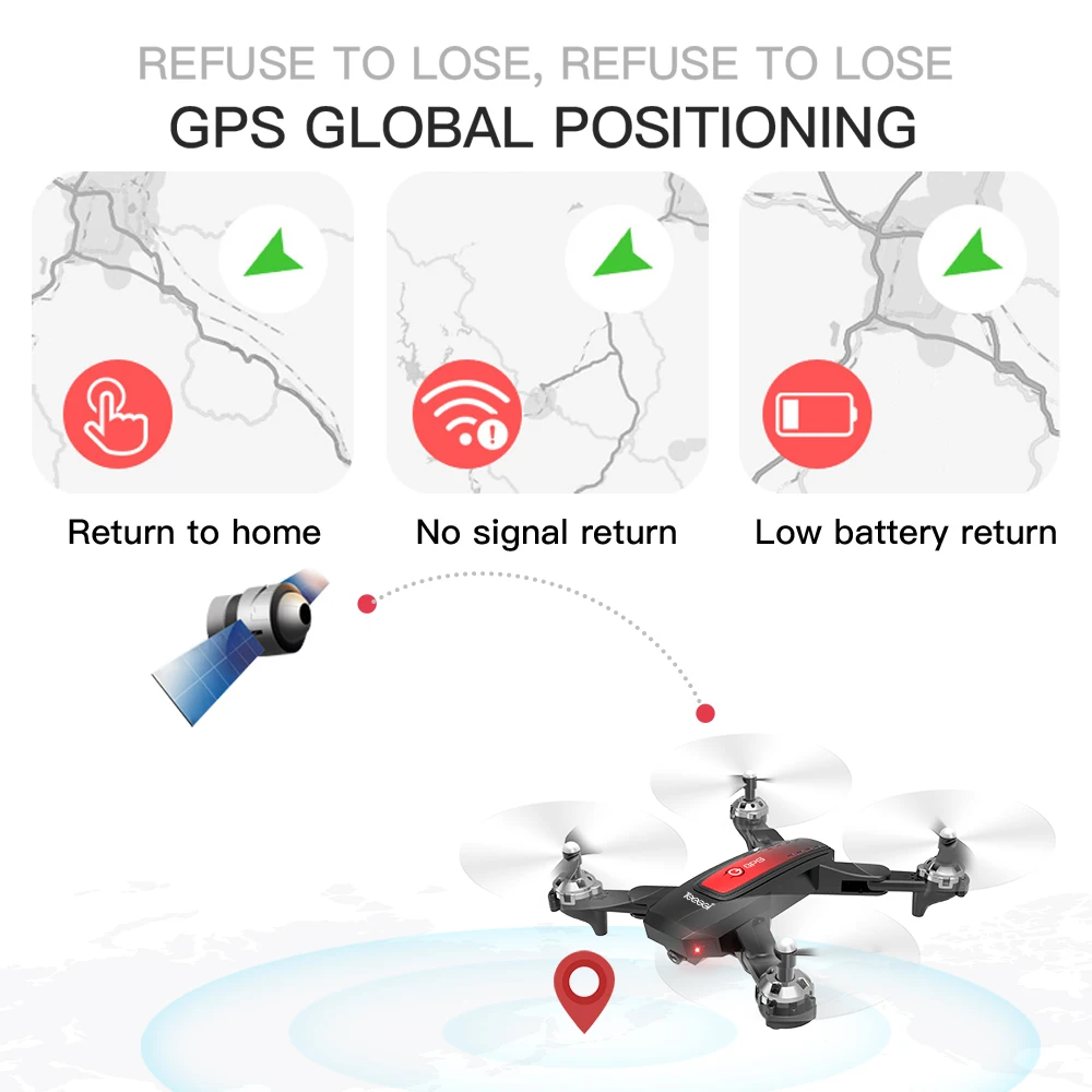 Teeggi G13 gps Follow Me WiFi FPV Радиоуправляемый Дрон Квадрокоптер с 4 K/1080 P HD широкоугольная камера Складная Высота удержания прочный Радиоуправляемый Дрон