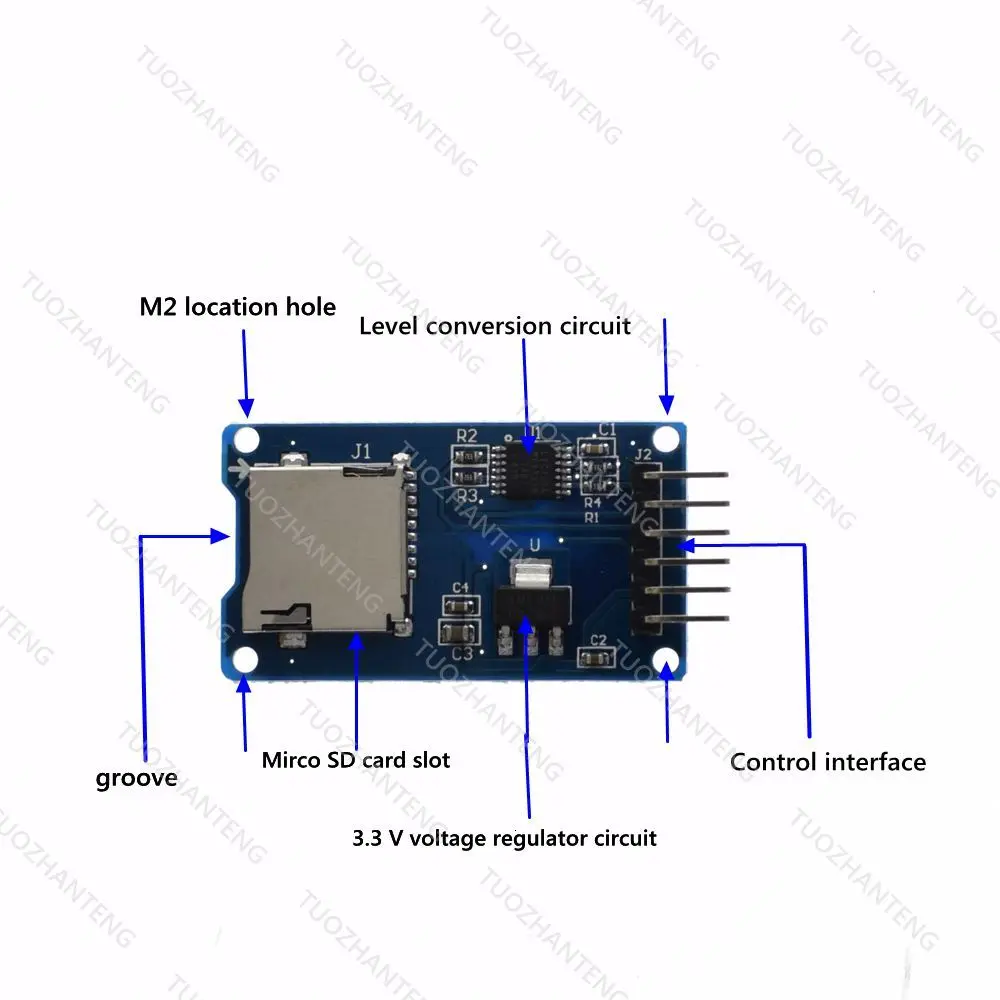 GREATZT 1 шт. микро SD карта Мини TF кардридер модуль SPI интерфейсы с преобразователем уровня чип для arduino