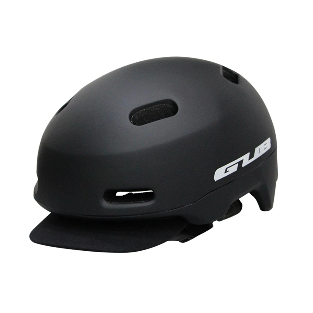 GUB Cycling Helmet Women Men Bicycle Helmet MTB Bike Mountain Road Cycling with Removable Sun Visor - Цвет: Черный