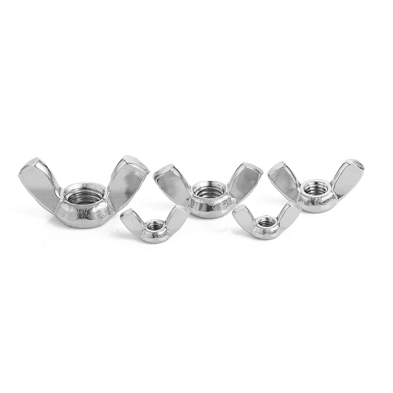 10pcs/lot Butterfly Wing Nuts M3 M4 M5 M6 M8 M10 M12 Stainless Steel/ Zinc Plated Hand Tighten Nut DIN315
