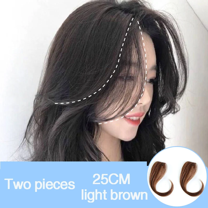 MUMUPI Мода средняя часть челка боковая челка зажим для наращивания волос для женщин челка синтетические волосы Топ передние волосы - Цвет: 25-2I30x2