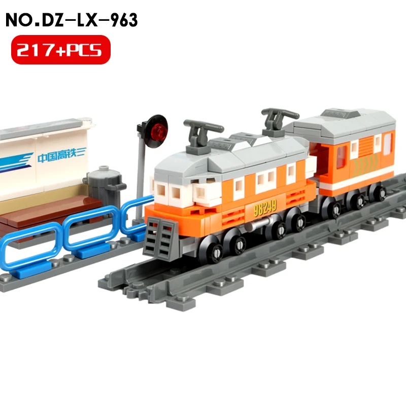 Buy Newest City Train Blocks Compatible LegoINGLYs Building Blocks Tracks Rail Playmobil Model Construction Toys For Children Gift