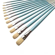 24cs/набор художественная кисть для рисования масляная Акварельная гуашь кисть для нанесения краски щетина кисти для рисования художественная поставка Pinceles Para Acrilico Y Oleo