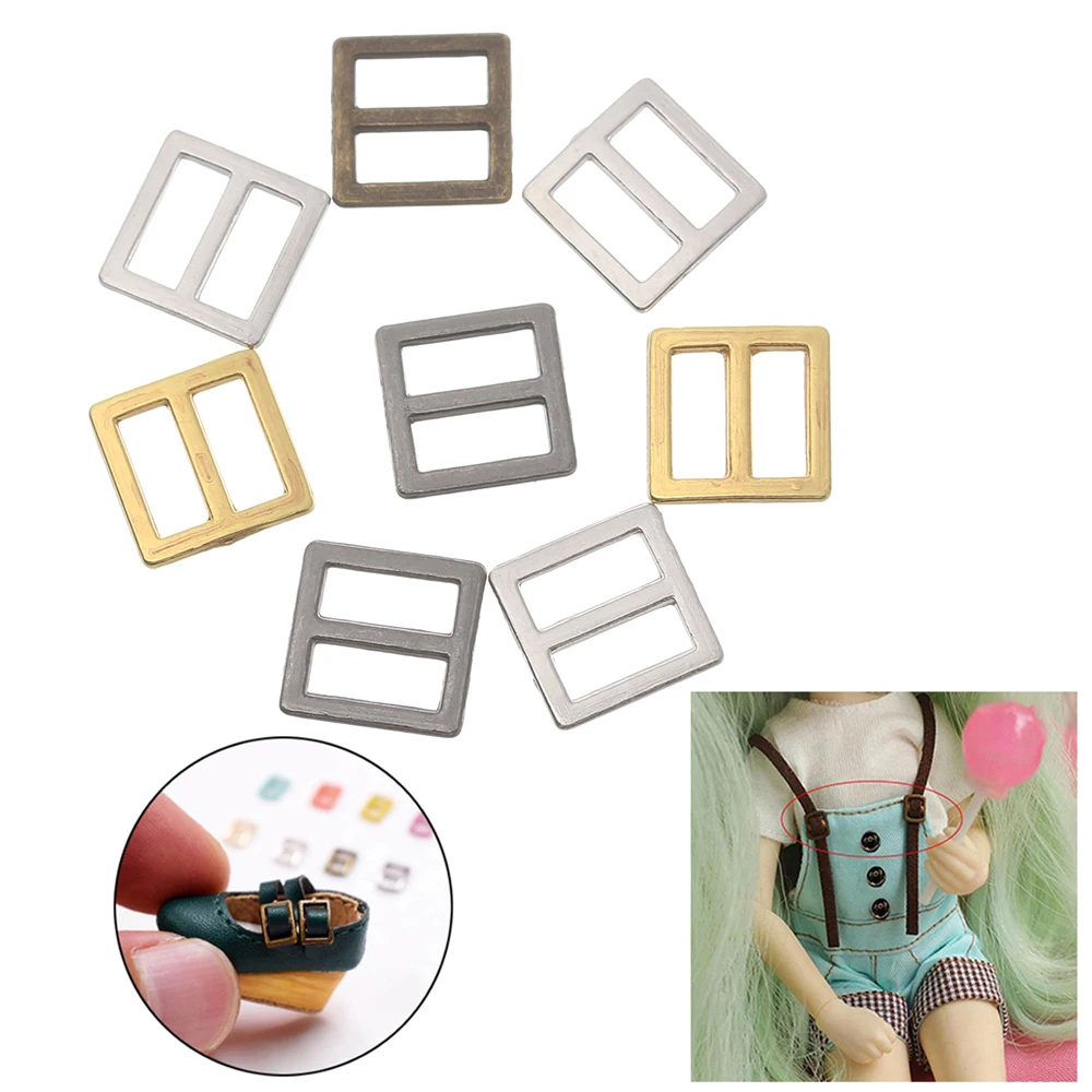 Doll Accessories Doll Clothes Accessories Plush Doll Accessories 20/40Pcs Tiny 6/7/8.5mm Tri-glide Belt Buckle for DIY Doll Clothes Bags Mini Buckles Buttons Diy Doll Shoes Clothing Accessories