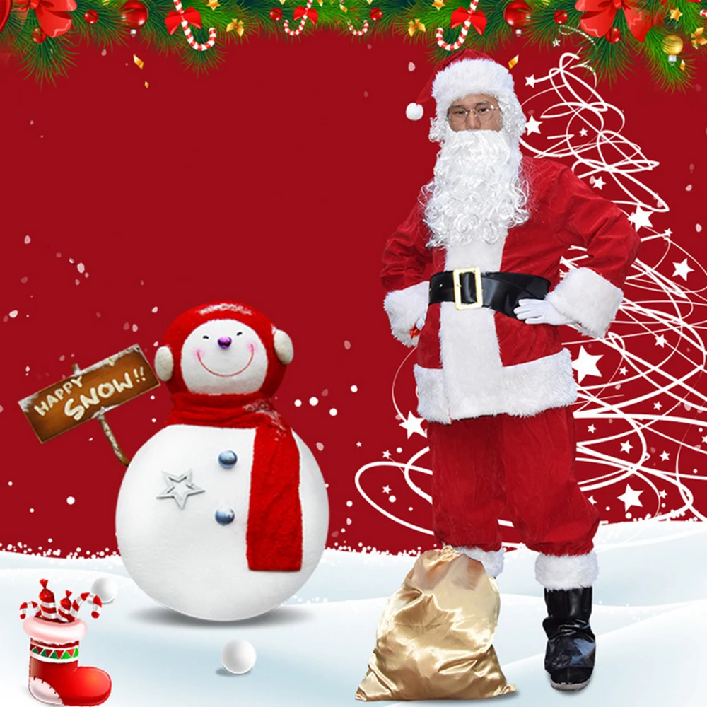 Santa Claus role playing suit male Christmas stage performance clothing cosplay cute adult clothing fashion personality