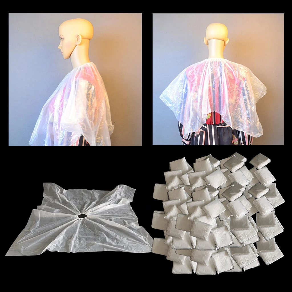 50/100/200 Disposable Hair Cutting Capes Hairdressing Gown Home Barber Apron Dyeing Salon Hairdresser Cloth