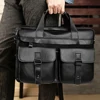 JOYIR Genuine Leather Men's Briefcases 15.6" Laptop Bag Office Bags for Men Document Business Shoulder Messenger Bag  Handbag 3