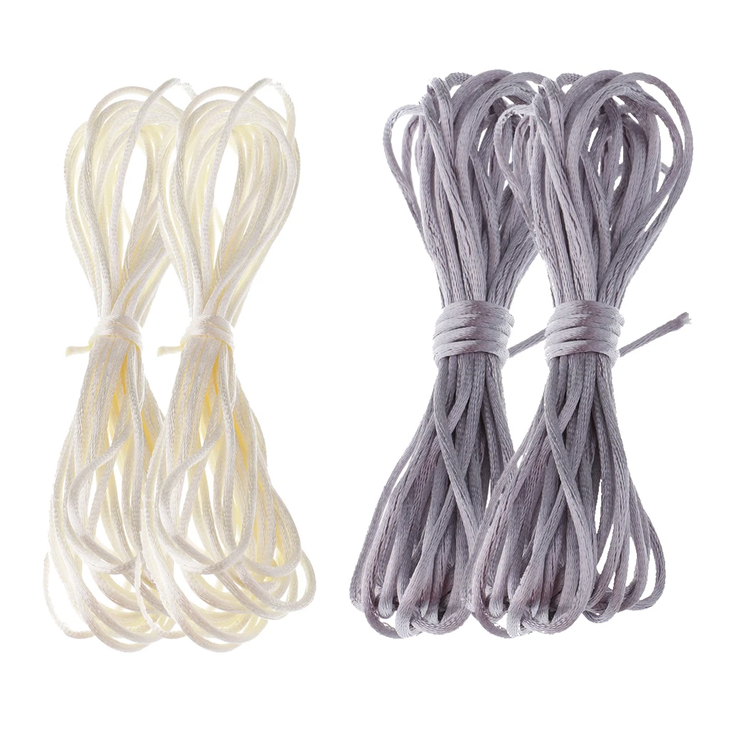 4 Bundles Mixed Crafts String DIY Jewelry Making String Waxed Cord for Bracelet Pendant Necklace Thread
