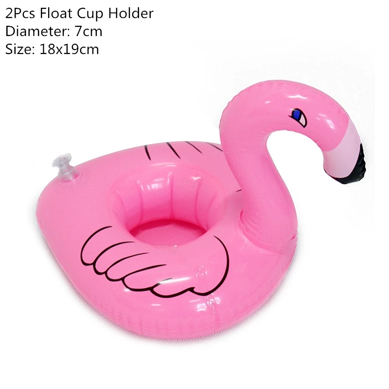 2pc float cup holder Гавайи участник Luau Фламинго вечерние украшения в виде ананаса летние Тропические Платья вечерние принадлежности Гавайский День рождения Свадебный декор - Цвет: 2pc float cup holder