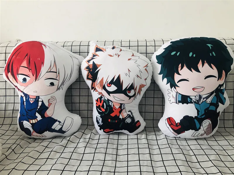 40 см аниме My Hero Academy Midoriya Izuku Bakugou Katsuki Todoroki Shouto OCHACO URARAKA Asui Tsuyu плюшевая подушка Мультяшные игрушки