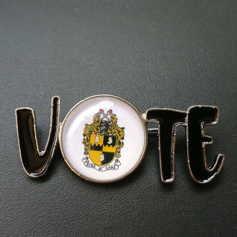

Topvesko Greek Brooch ALPHA PHI ALPHA Fraternity VOTE Men Lapel Pin Pearl Brooch Jewelry