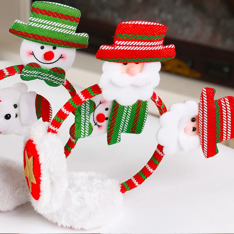 Winter Earmuffs Santa Claus Adults Christmas Gifts Keep Warm Comfort Supplies