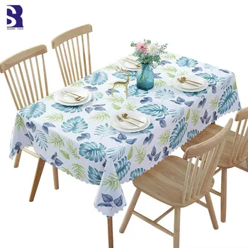 

SunnyRain 1-Piece Waterproof Plastic Table Cloth Round PVC Tablecloths Dining Table Cover