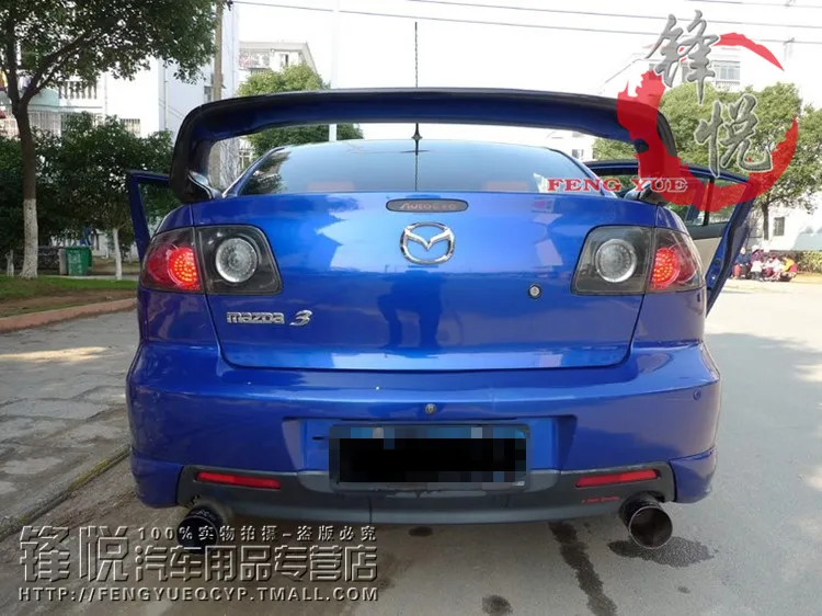Подходит для MAZDA 3 EVO ABS задний спойлер крыло Неокрашенный